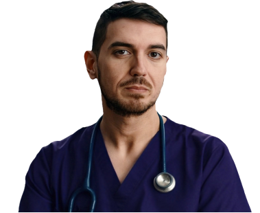 Photo portrait of Suarez, a Hispanic male healthcare professional